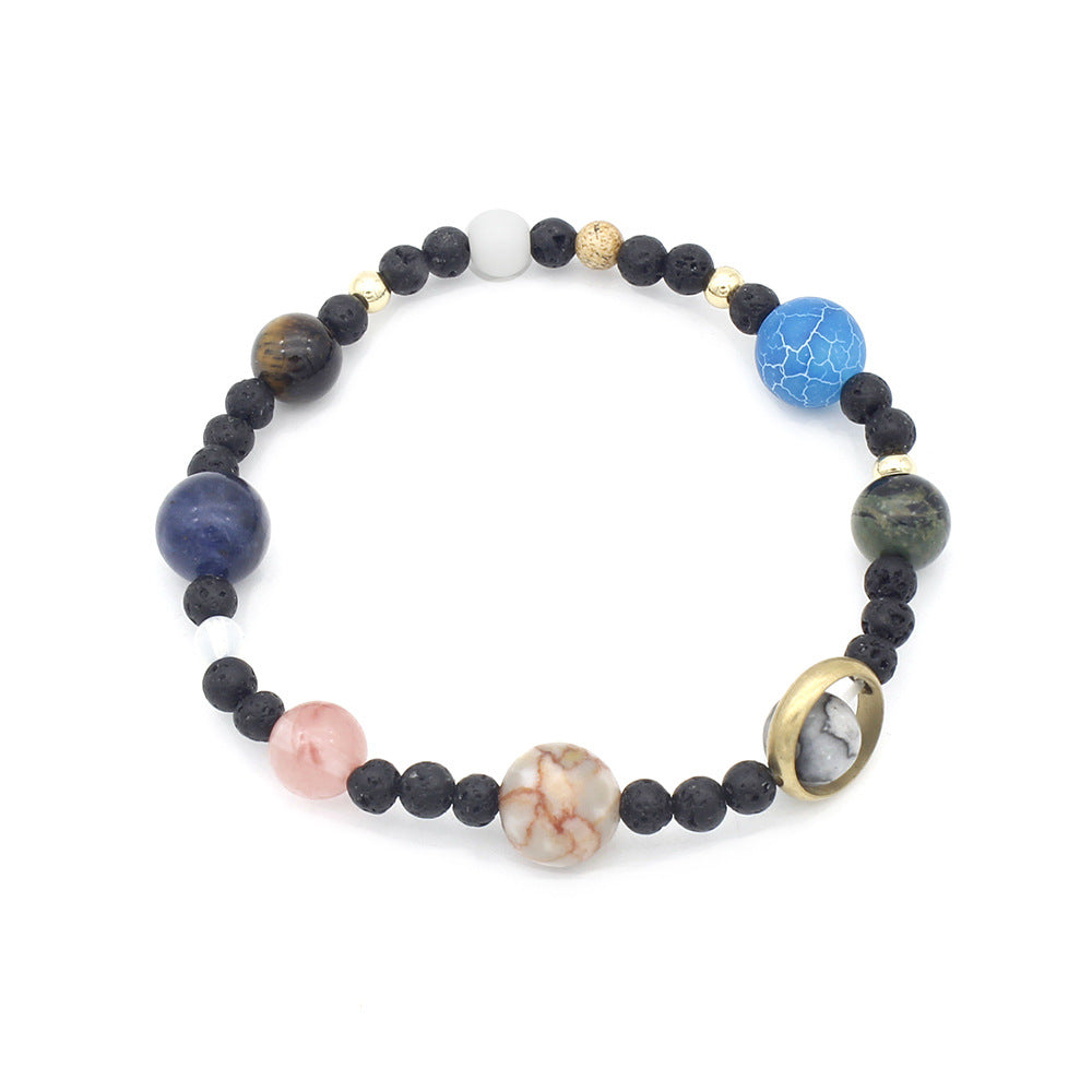 Wholesale Eight Big Planet Stone Bracelet